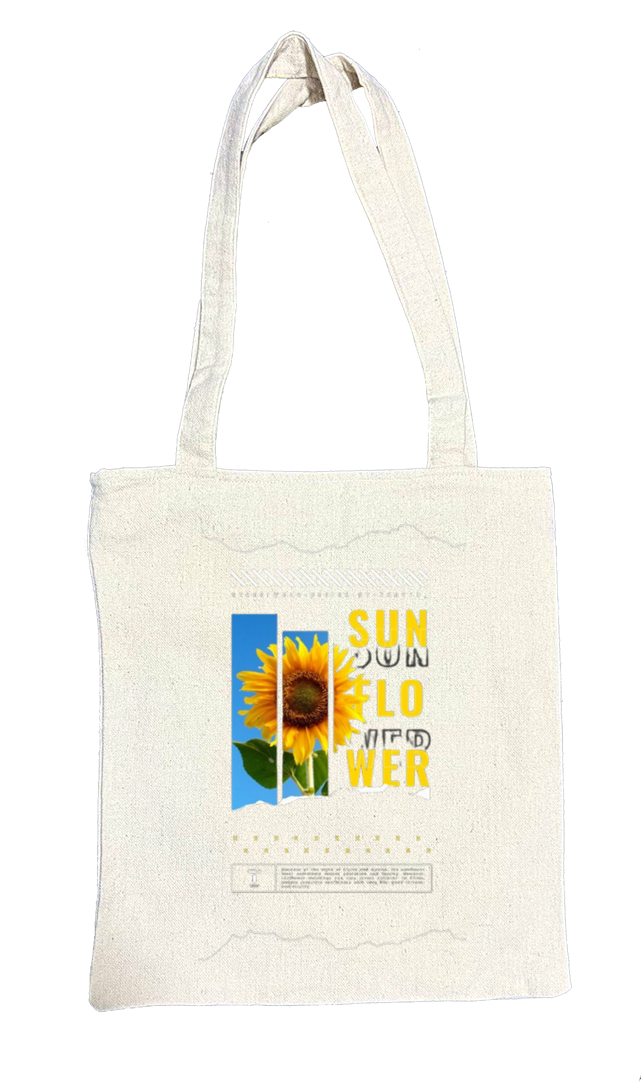 SUN Back text tote bag beige 77