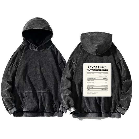 GYM BRO oversize hoodie Washed back 79