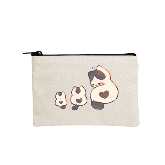 cat wallet pencil case Beige 79