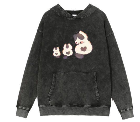 cat Oversize Hoodie Washed 79