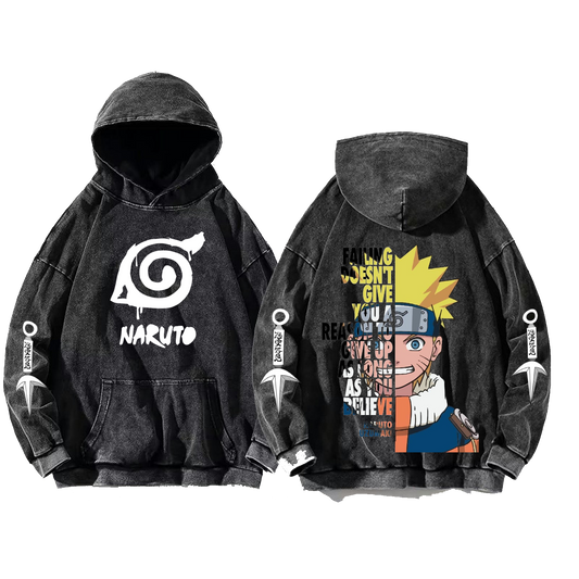 Naruto Shippuden One Size hoodie Washed Back 79