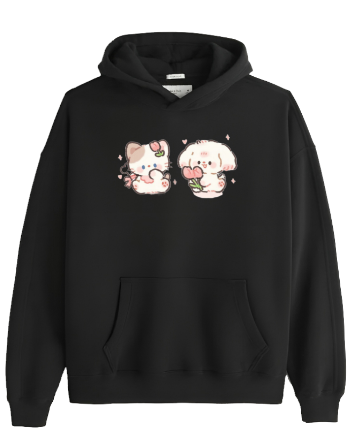 bunny Oversize Hoodie Black 79