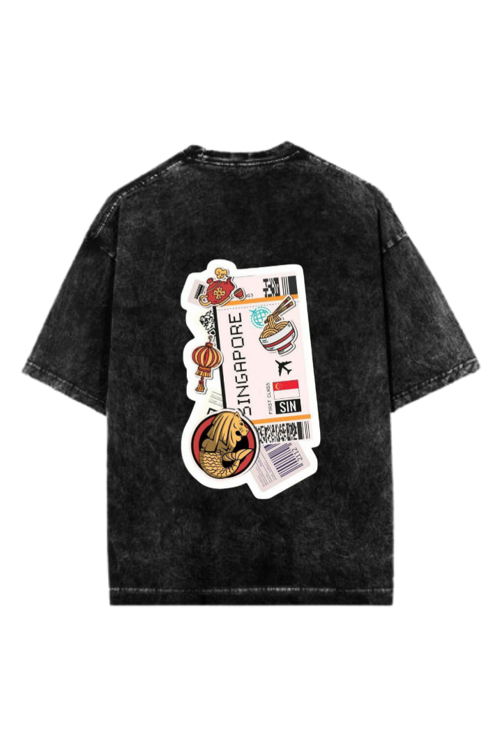 travel travellar One Size t- shirt Washed Back 7