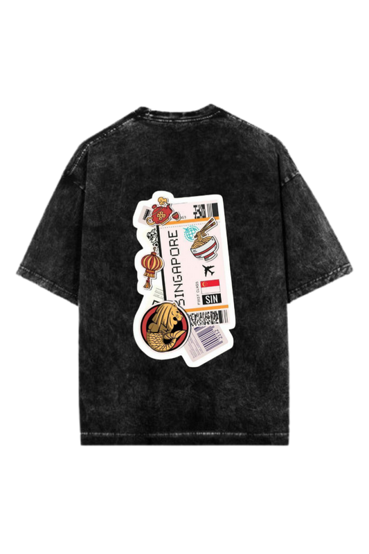 travel travellar One Size t- shirt Washed Back 7