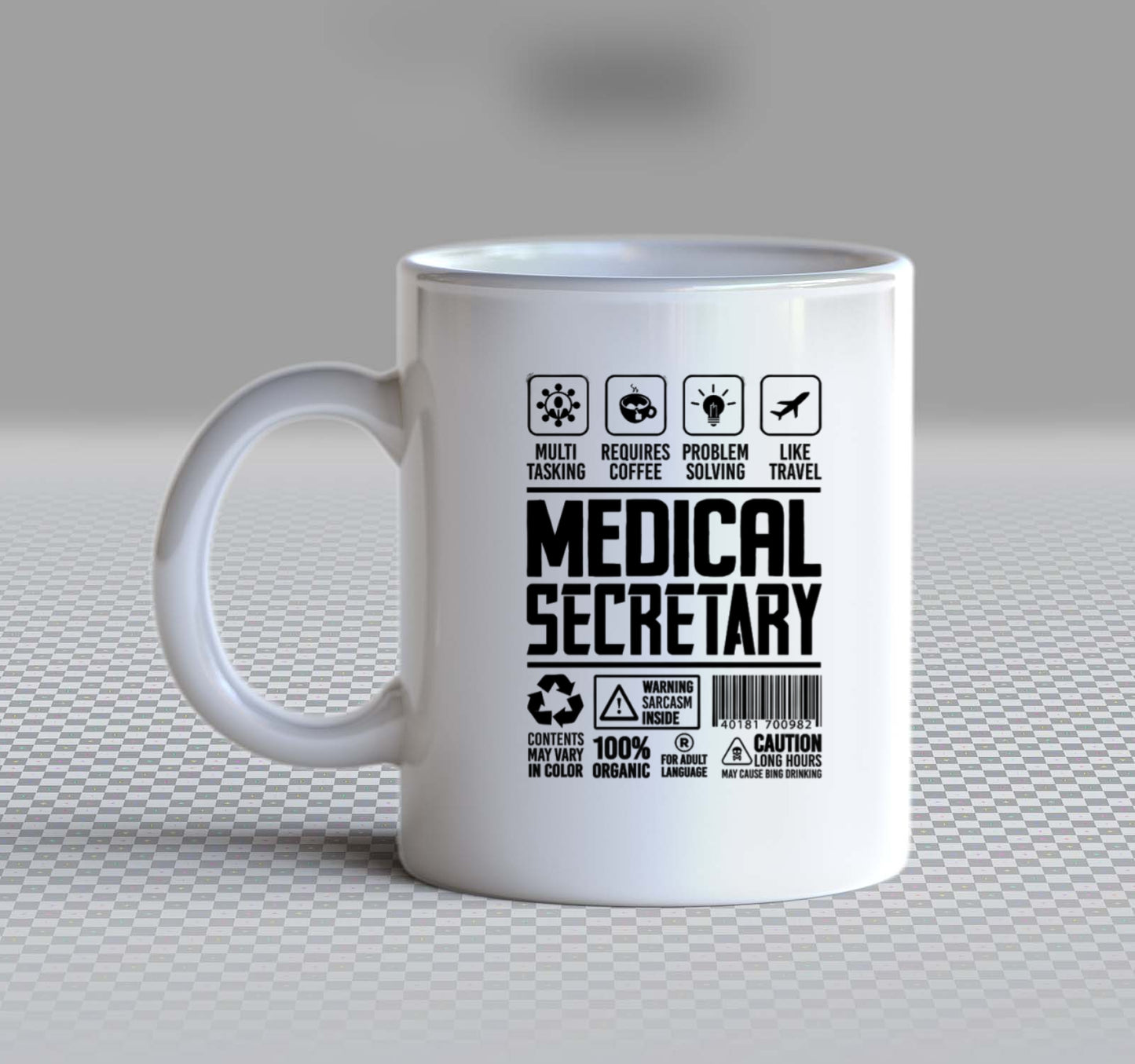 MEDICAL SECRETARY Back text Mug 7