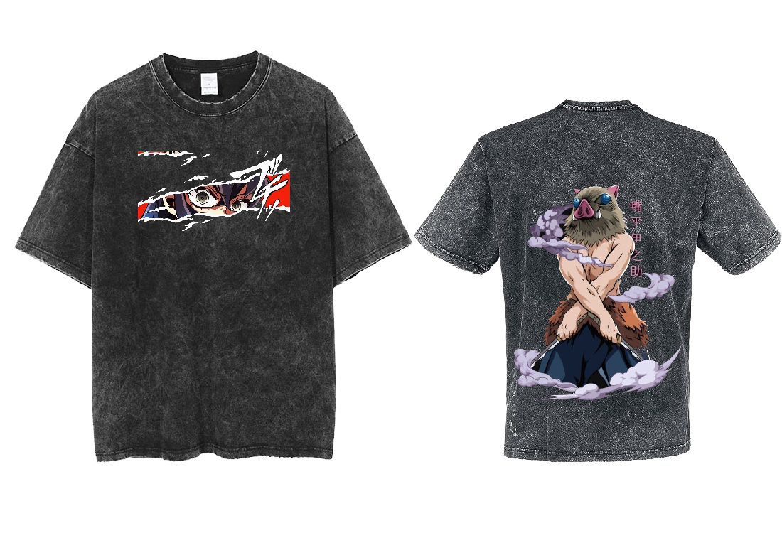 Anime Demon slayer nezuko tanjiro  One Size t- shirt Washed 7