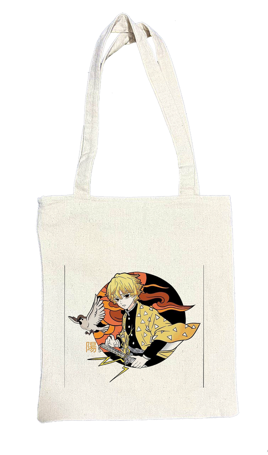 Anime Demon slayer nezuko tanjiro tote bag Beige 7