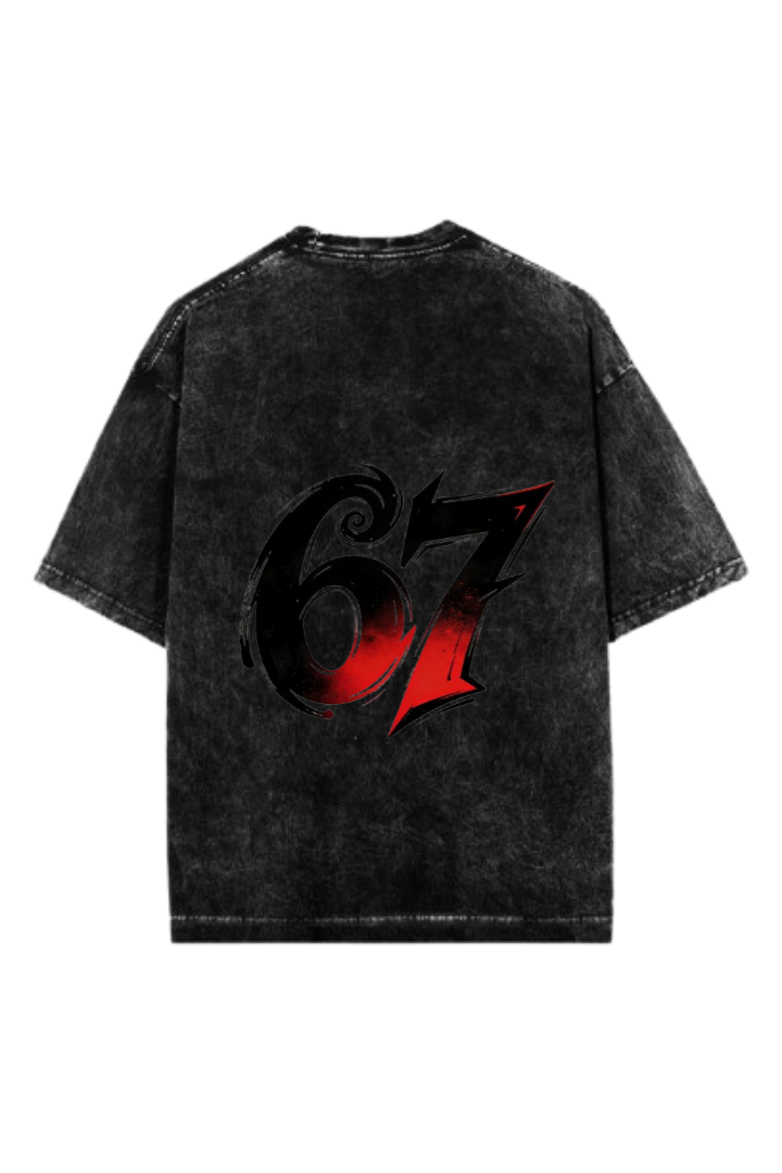 67 designs One Size t- shirt Washed Back 7