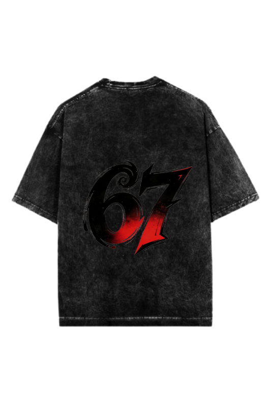 67 designs One Size t- shirt Washed Back 7