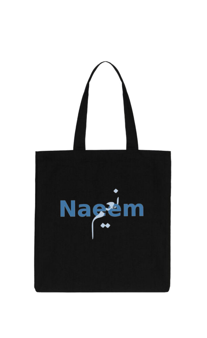 names tote bag Black Naeem 7