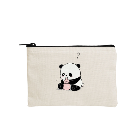 PANDA wallet pencil case Beige 7