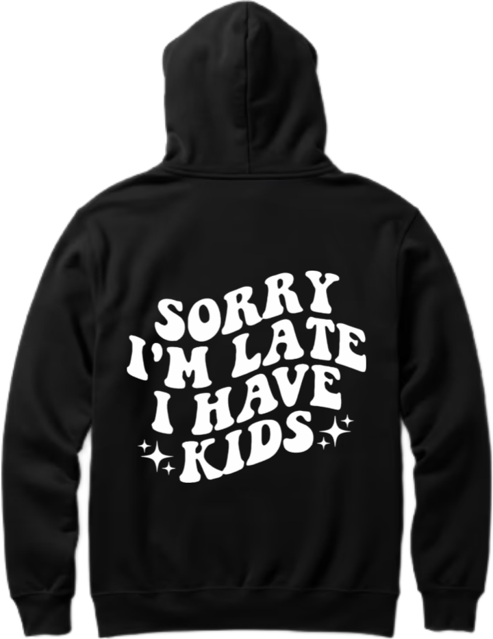 Mom dad parents Oversize Hoodie Black Back 7