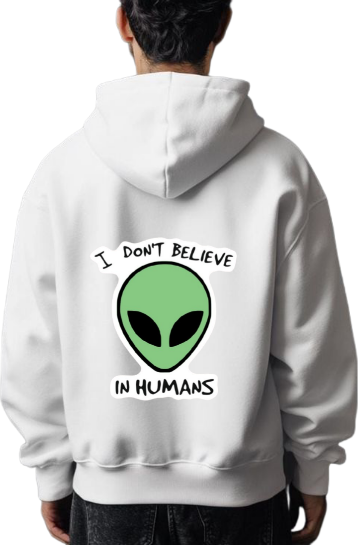 aliens Oversize Hoodie Back White 7