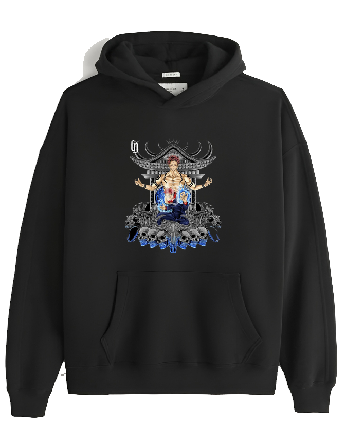jujutsu kaisen GOJO Oversize  Hoodie Black 7