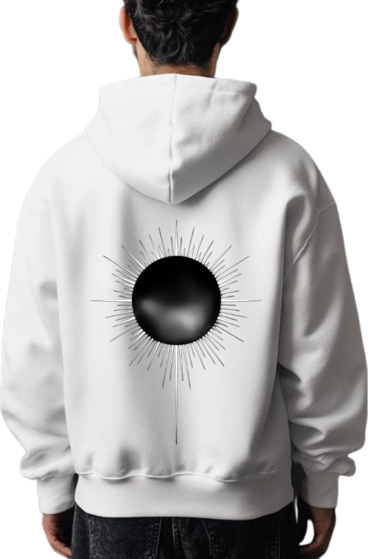 Goth Oversize Hoodie White Back 7