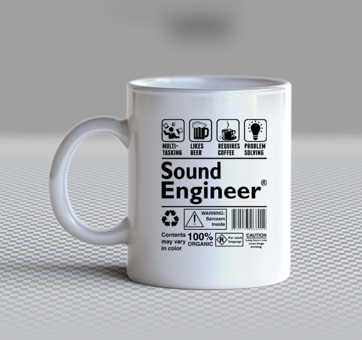 Sound Engineer Back text Mug 127