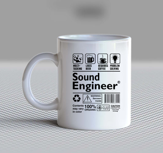 Sound Engineer Back text Mug 127