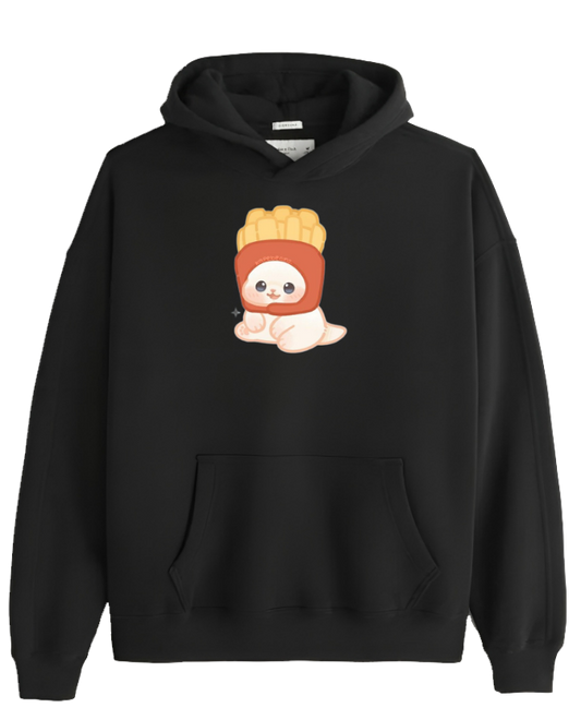 cat Oversize Hoodie Black 7