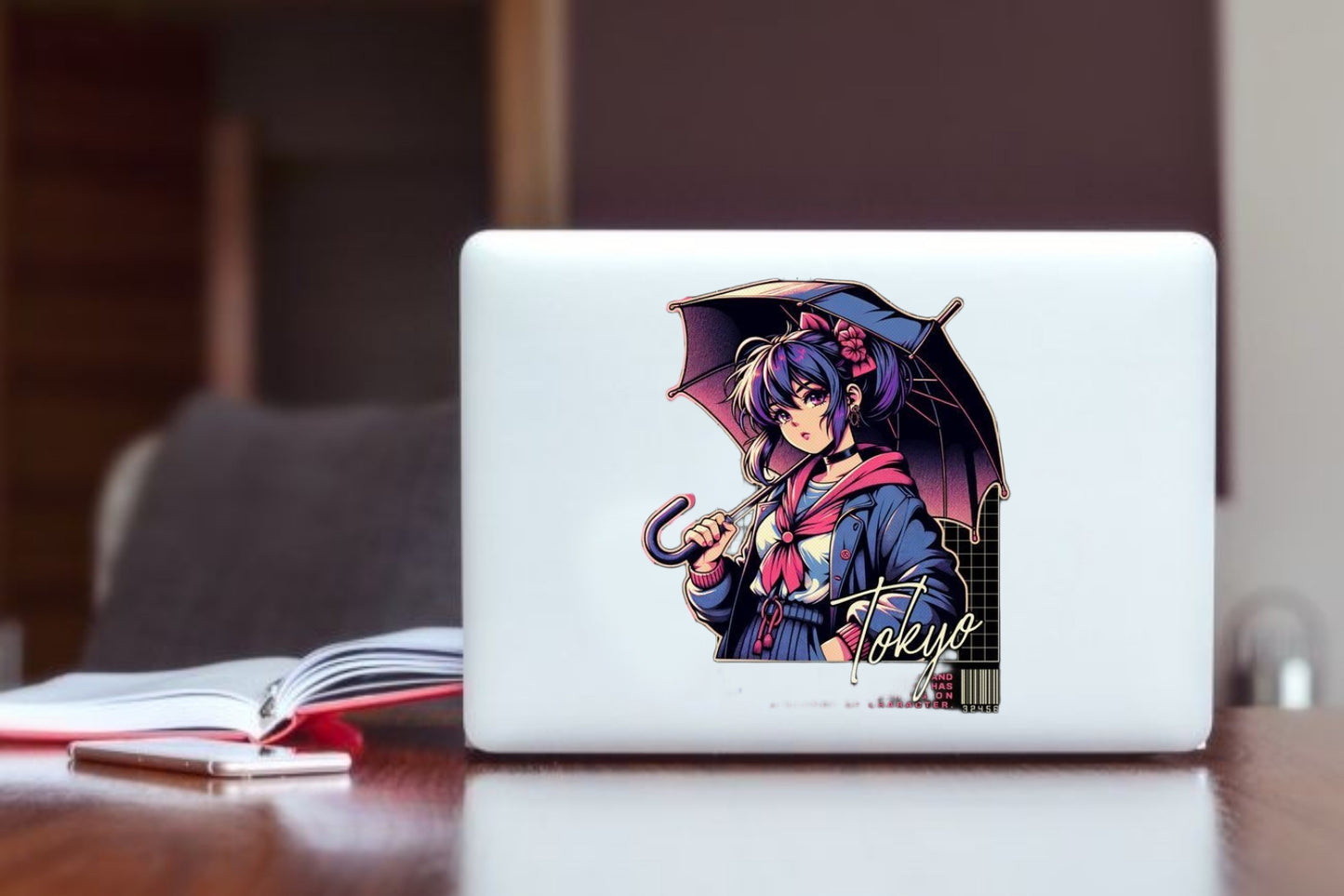 RANDOM ANIME GIRL Laptop Sticker 7