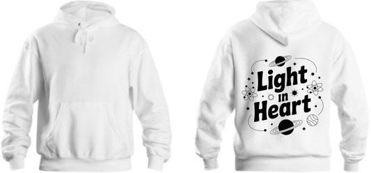 Light In Heart One Size hoodie White Back 7