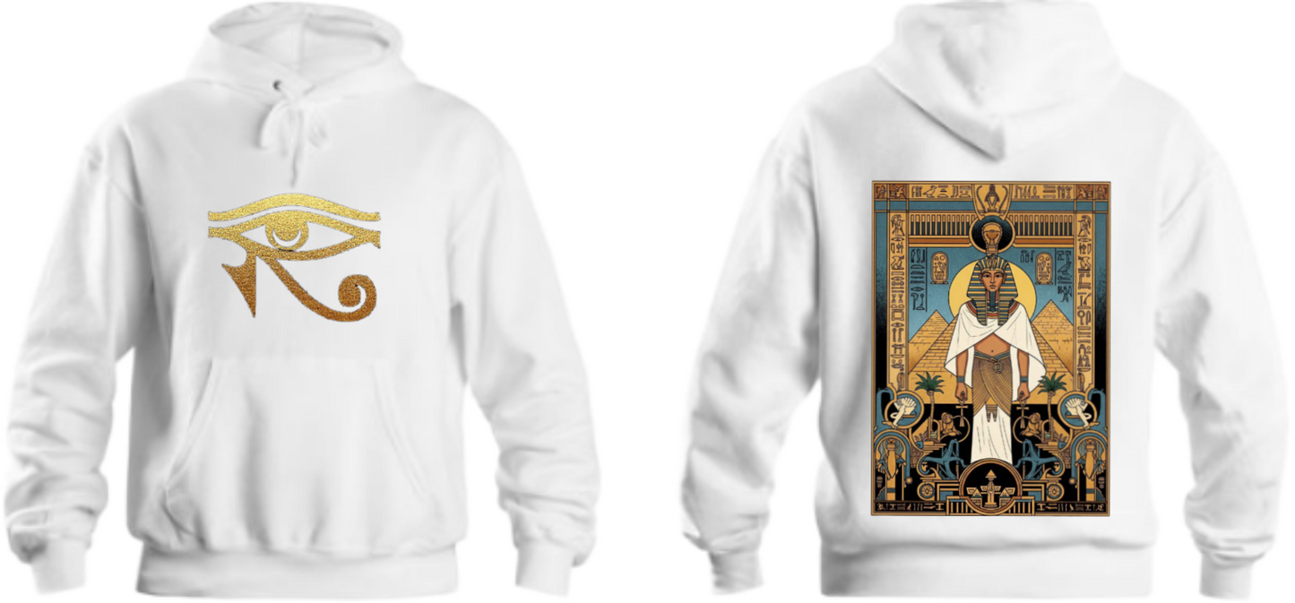 Egypt Over Size hoodie White Back 7