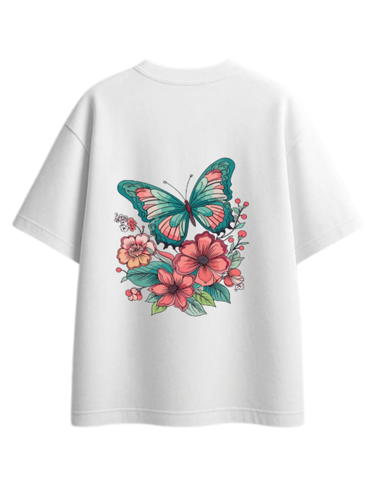 butterflies t- shirt White Back 7