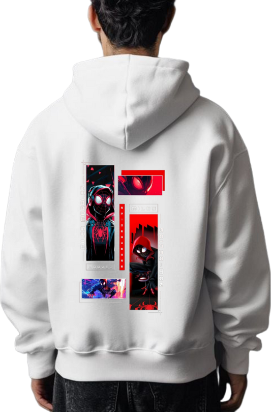 Spiderman One Size hoodie White Back 7