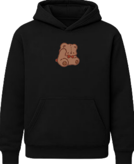 bear Oversize Hoodie Black 7