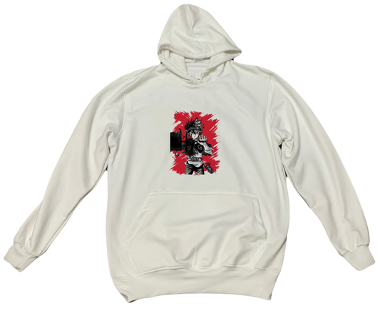 Black clover One Size hoodie White 7