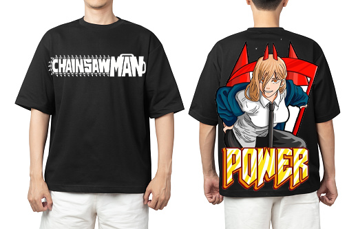 Chainsaw Man t- shirt One Size Black Back 7