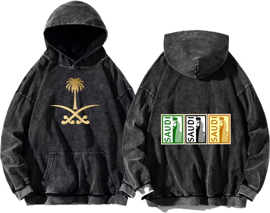 SaudIa Arabia saudi  Oversize  Hoodie Washed gray 7