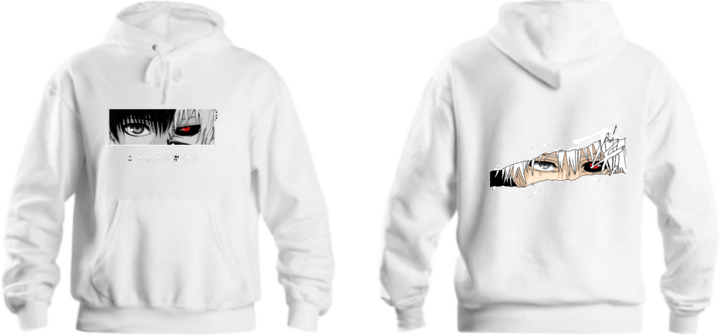 okyo Ghoul One Size hoodie White Back 7