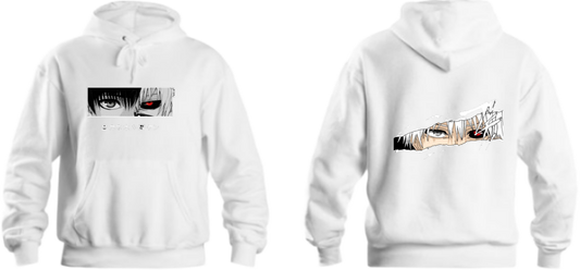 okyo Ghoul One Size hoodie White Back 7