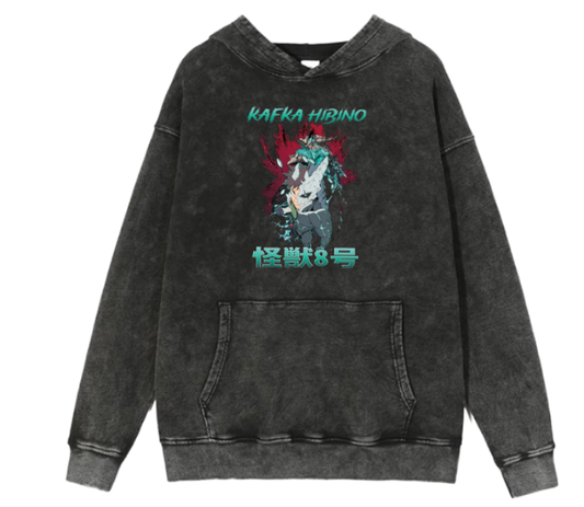 Kaiju No. 8 Over Size hoodie Washed 7