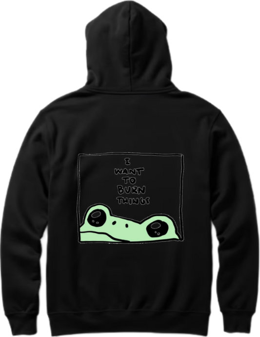 frog Oversize Hoodie Black Back 7