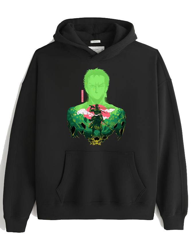 one piece One Size hoodie Black 7