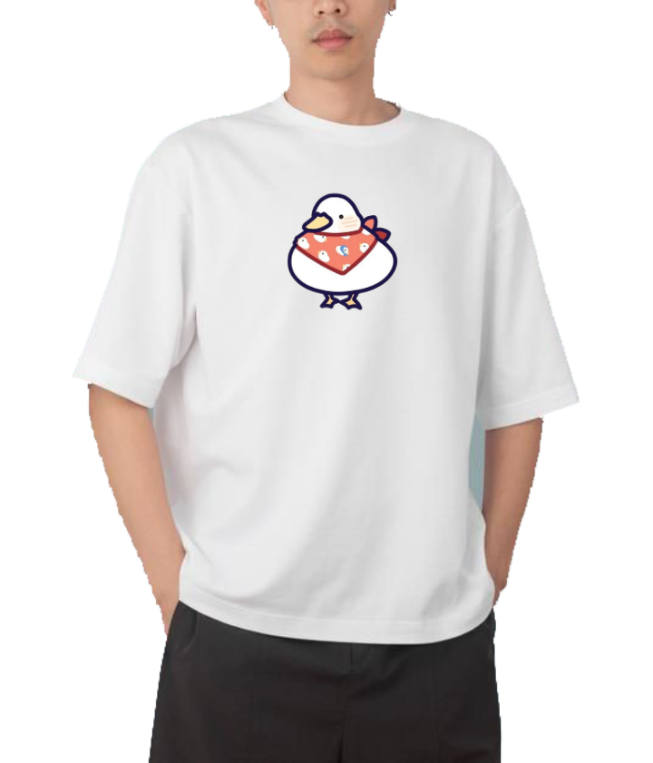 duck One Size t- shirt  White 7