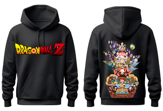 Dragon Ball One Size hoodie Black Back 7