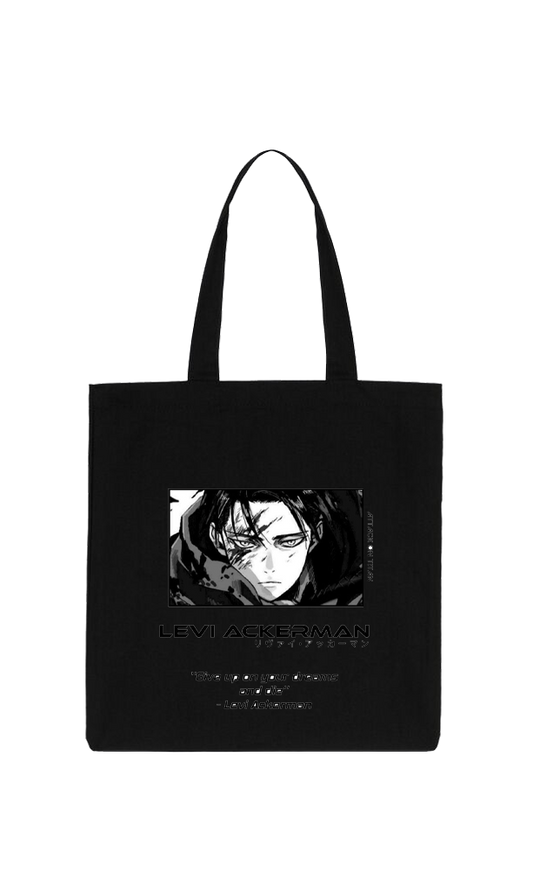 Anime Attack on titan shingeki no kyojin Aot Black tote bag 7 (Copy)