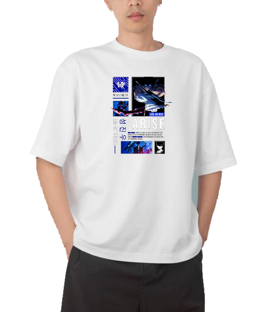 Solo Leveling t- shirt One Size White 7