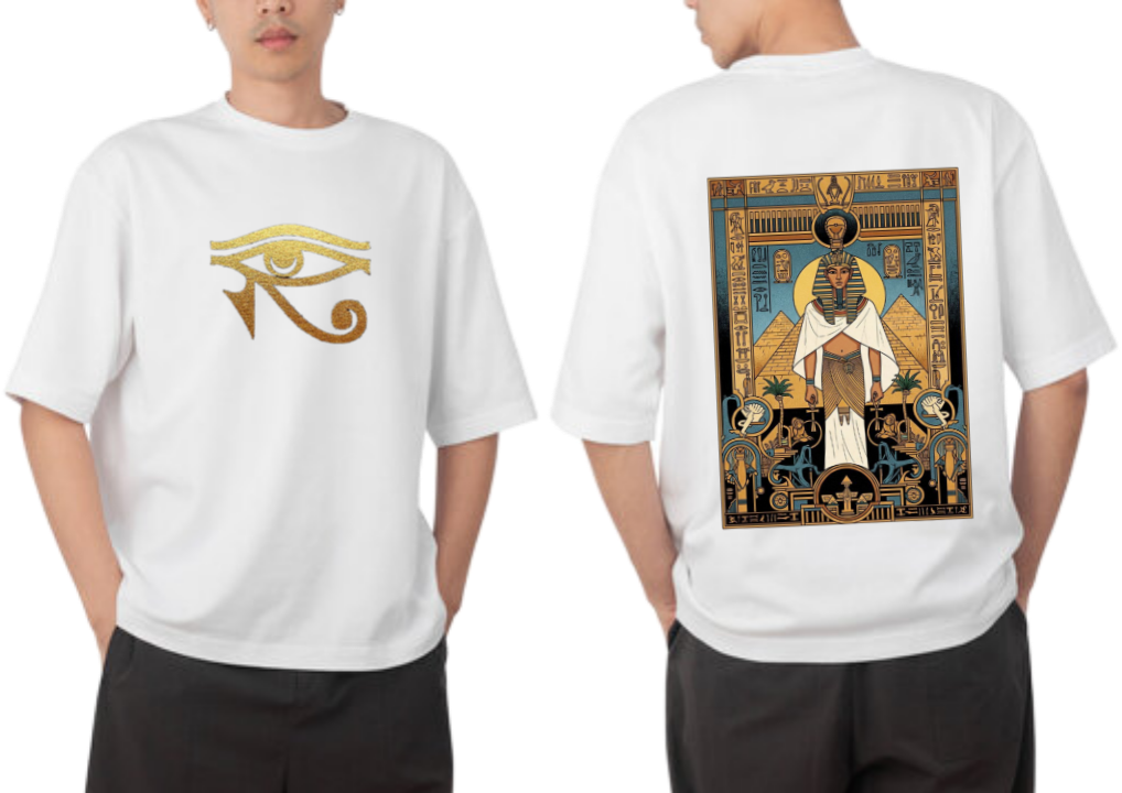 Egypt t- shirt Over Size White Back 7
