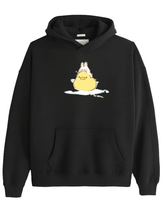 duck Oversize Hoodie Black 7
