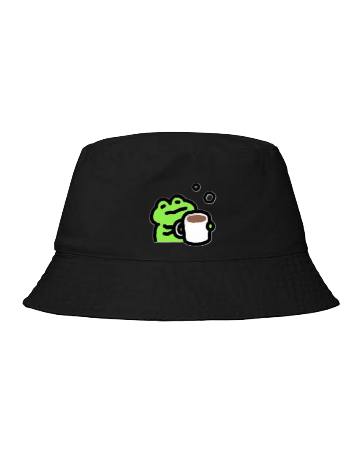 Frog Bucket hat Fishman hat cap Black 7