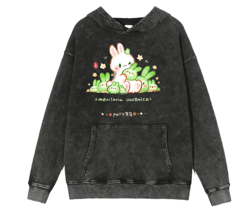 bunny Oversize Hoodie Washed 7