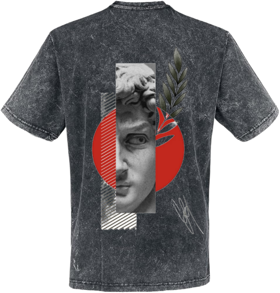 فن يوناني t- shirt One Size Washed Back 7