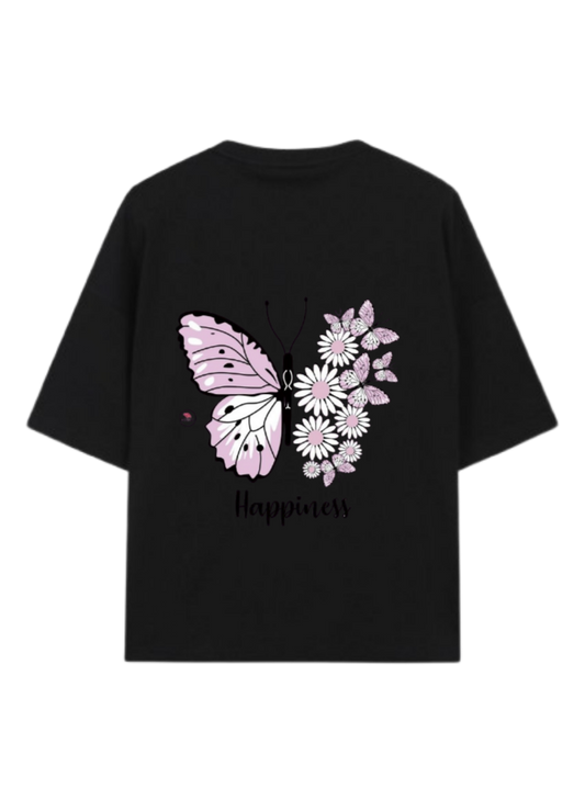 butterflies t- shirt Black Back 7
