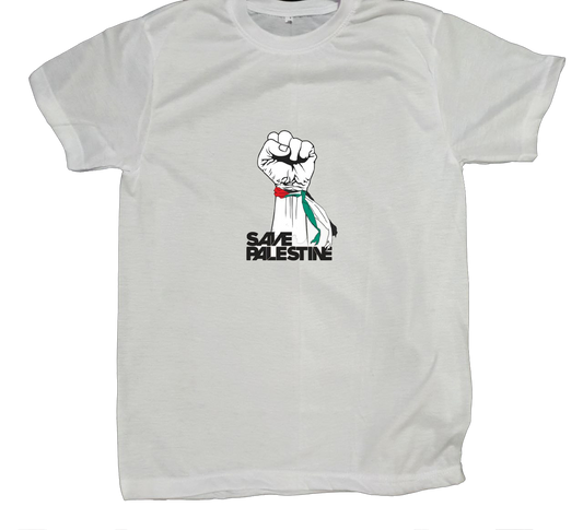 Palestine t- shirt fat White 15