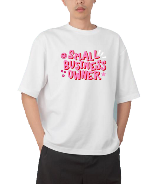 names t- shirt One Size White SMALL BUSINESS *OWNER 7