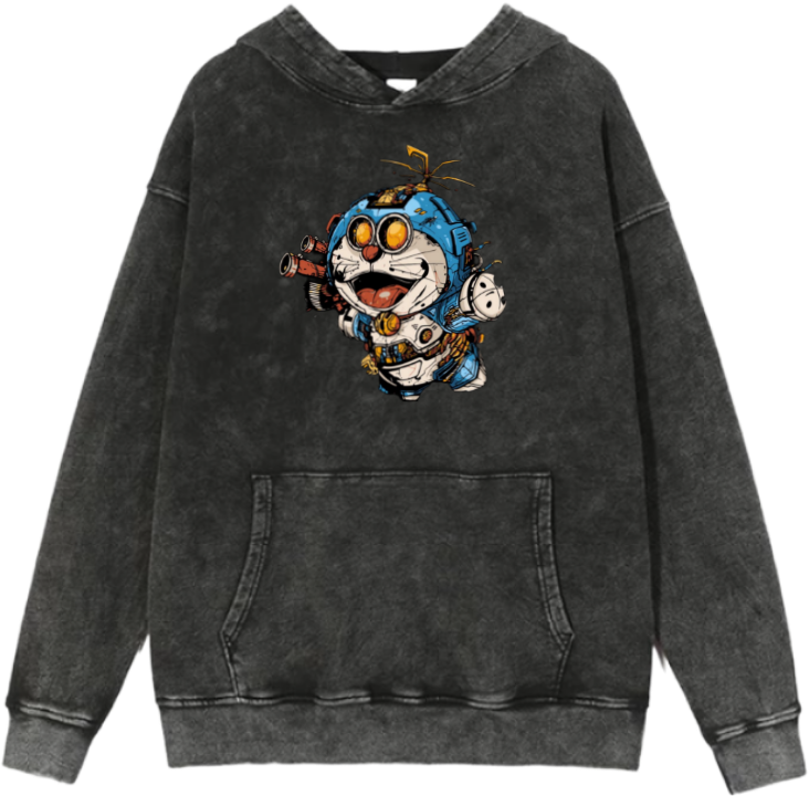 Doraemon Over Size hoodie Washed 1