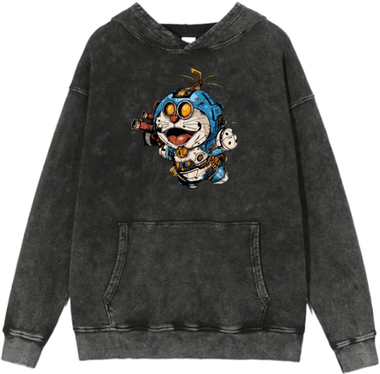 Doraemon Over Size hoodie Washed 1